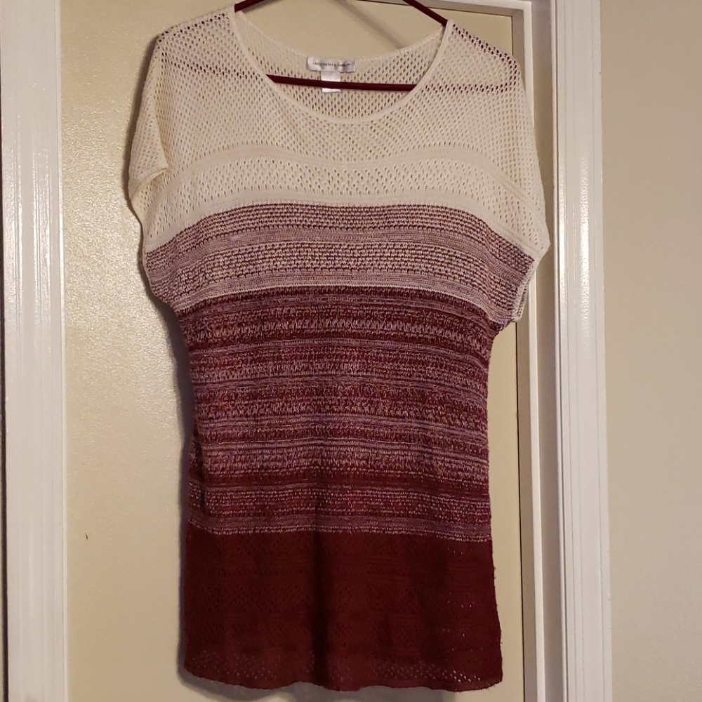Super Cute short sleeve knitted like top